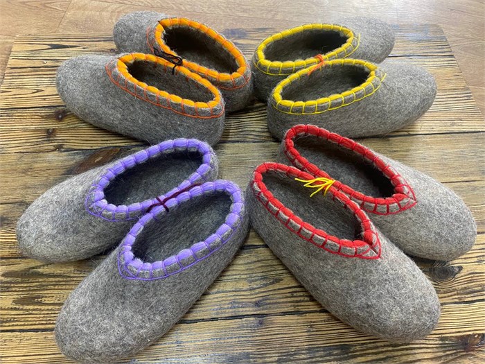 08) Валяные тапочки с обшивкой 35-46 П-3143