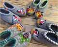 12) Валяные тапочки с рисунком - микропора 35-46 П-3148